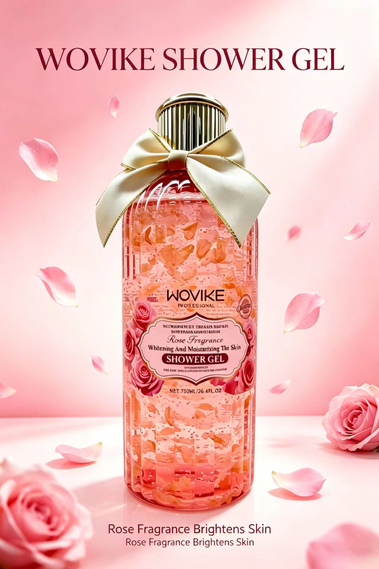 WOVIKE FR024-3 Roses Shower Gel, 750ml